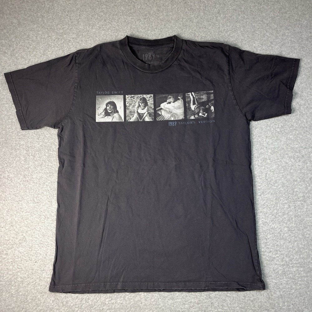 Taylor Swift T Shirt Size Large Gray 1989 Tour Music Hip Hop Graphic Crewneck